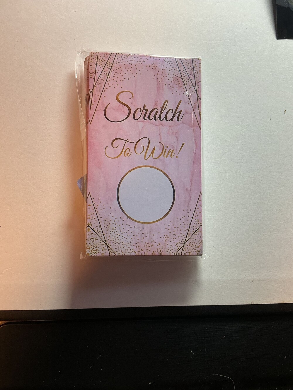 ★ 25 Pink Scratch to Win Cards + Silver Scratch Off Stickers Small Business